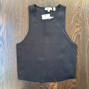 NWT A.L.C black Lola crop top size medium